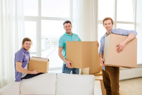 Furniture being prepared for house removals in Bigginhill